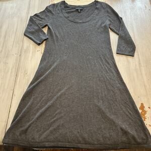 Cynthia Rowley Gray Cashmere Blend Sweater Dress Sz M Minimalist Quiet Luxury